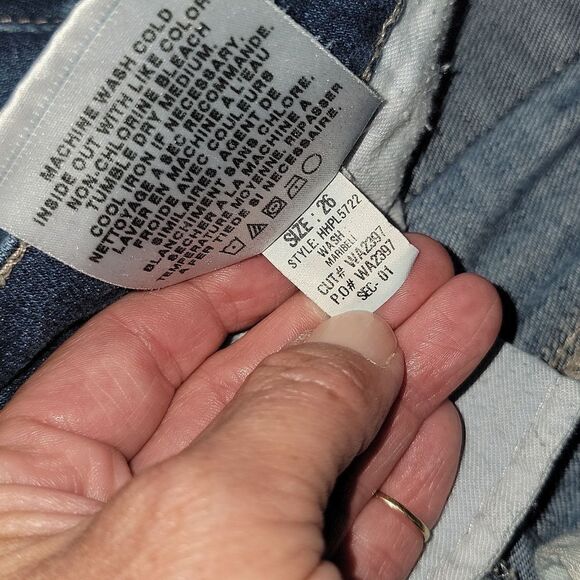 Joe's Rocker Fit Maribeli Wash Designer Jeans Retro HTF Size 26 x 31 Inseam - Picture 10 of 11